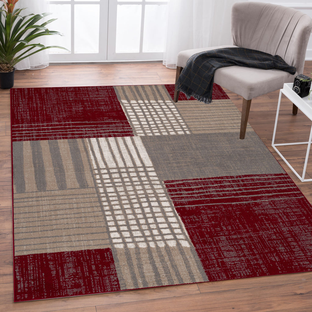 Modern Farmhouse Plaid 184 Area Rug - Modern Area Rugs by Luxe Weavers®