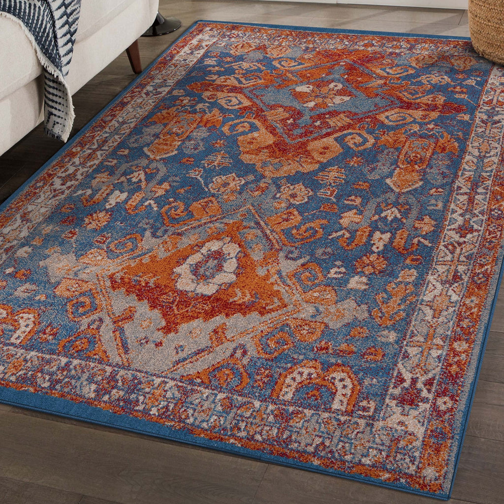 Moroccan-living-room-area-rug-blue