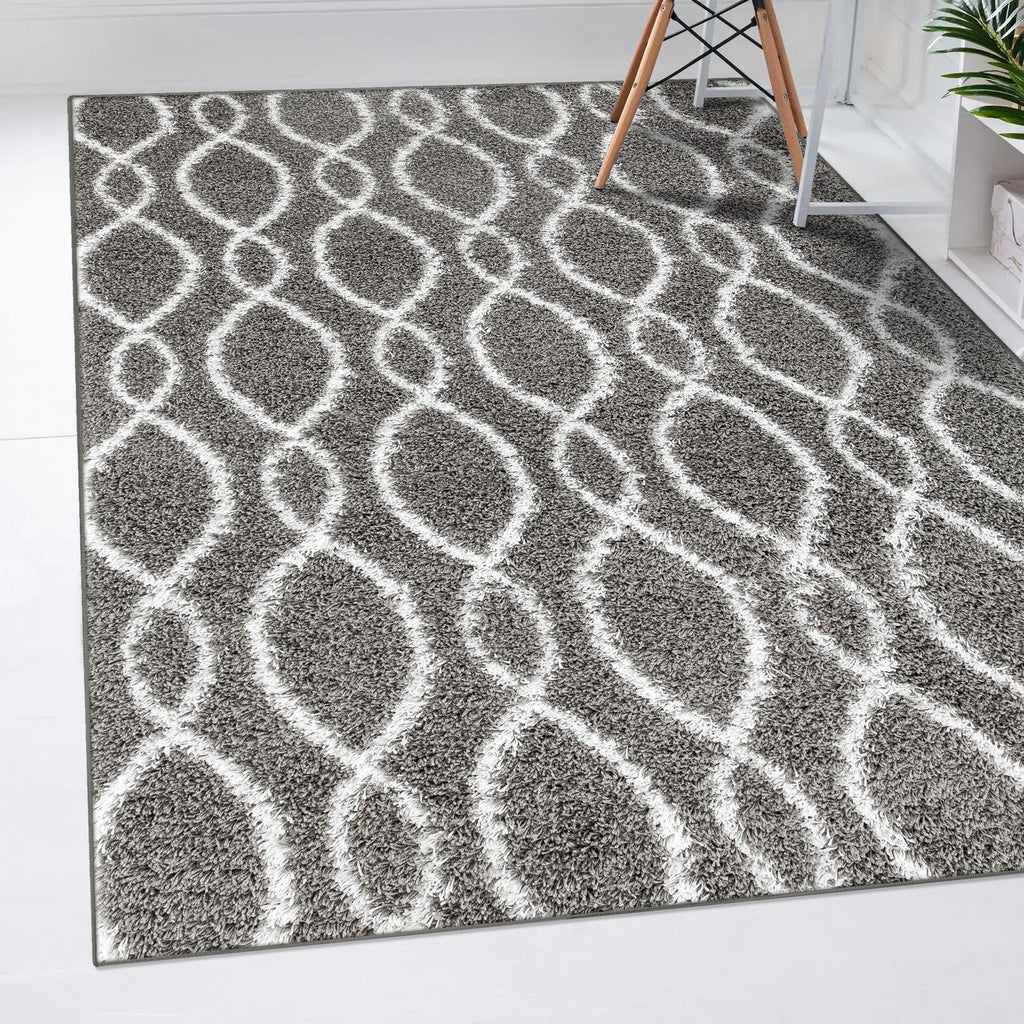 Manhattan 455 Patterned Shag Area Rug - Modern Area Rugs by Luxe Weavers®
