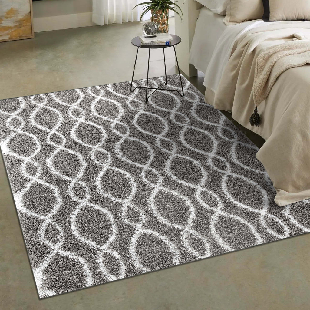 Manhattan 455 Patterned Shag Area Rug - Modern Area Rugs by Luxe Weavers®