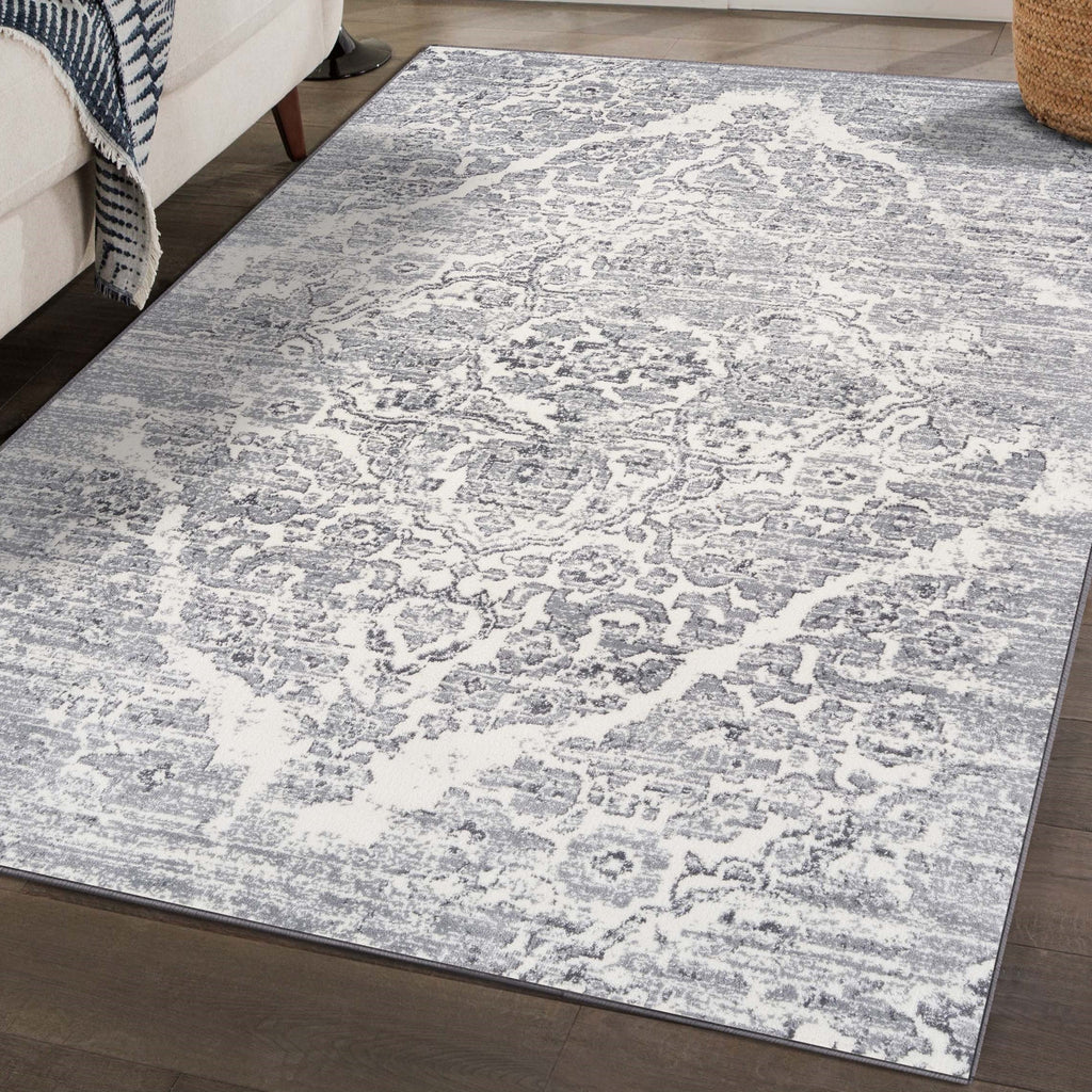 Silver-Floral-Boho-Chic-Rug