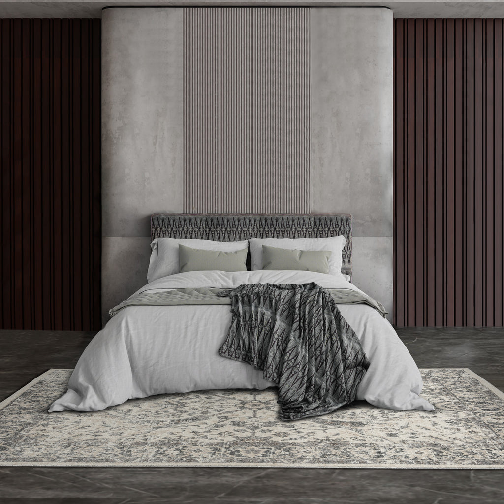 Silver-bedroom-floral-rug
