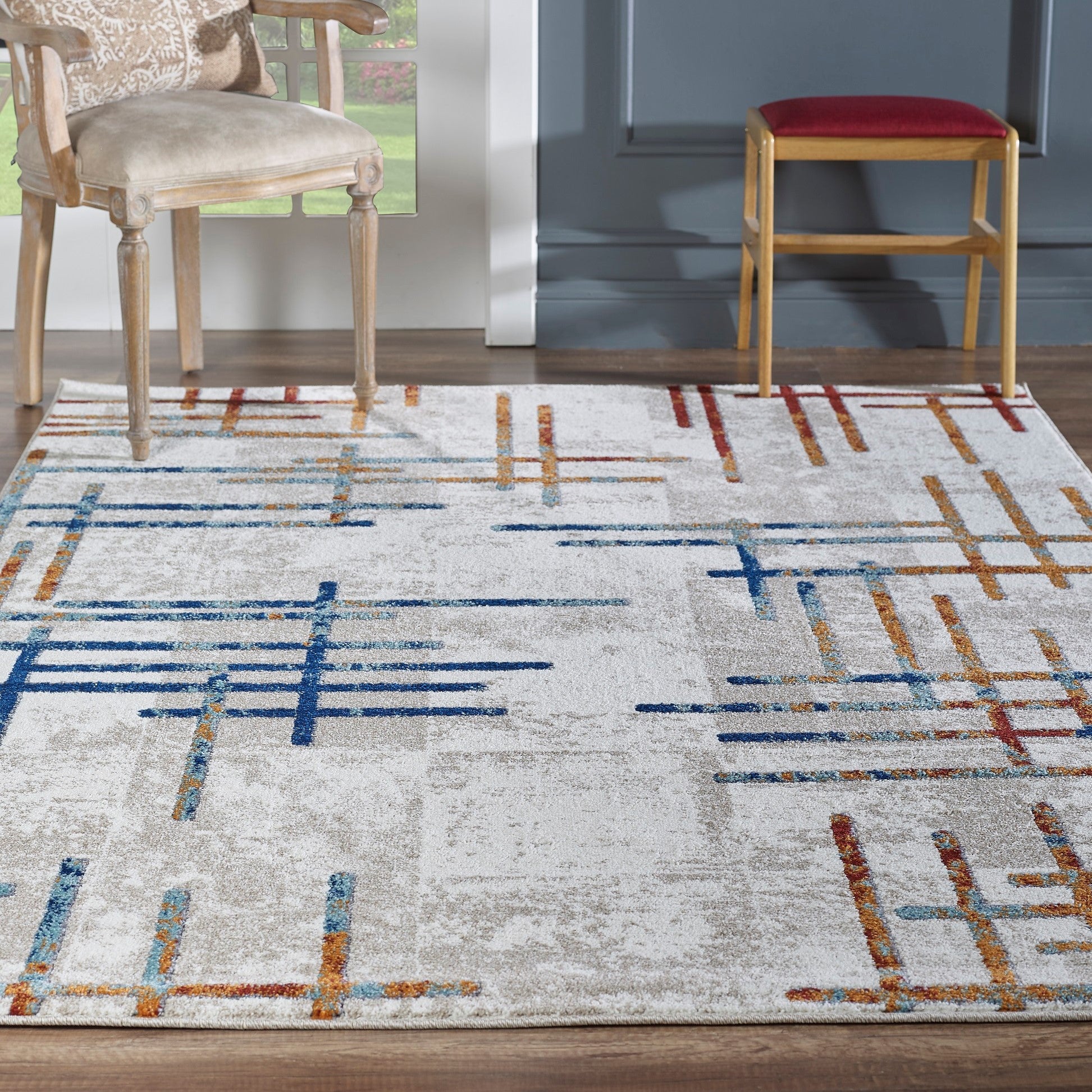 Geometric Color Area Rug Geometric Area Rug | Luxe Weavers | Multi-Color Abstract Modern Rug