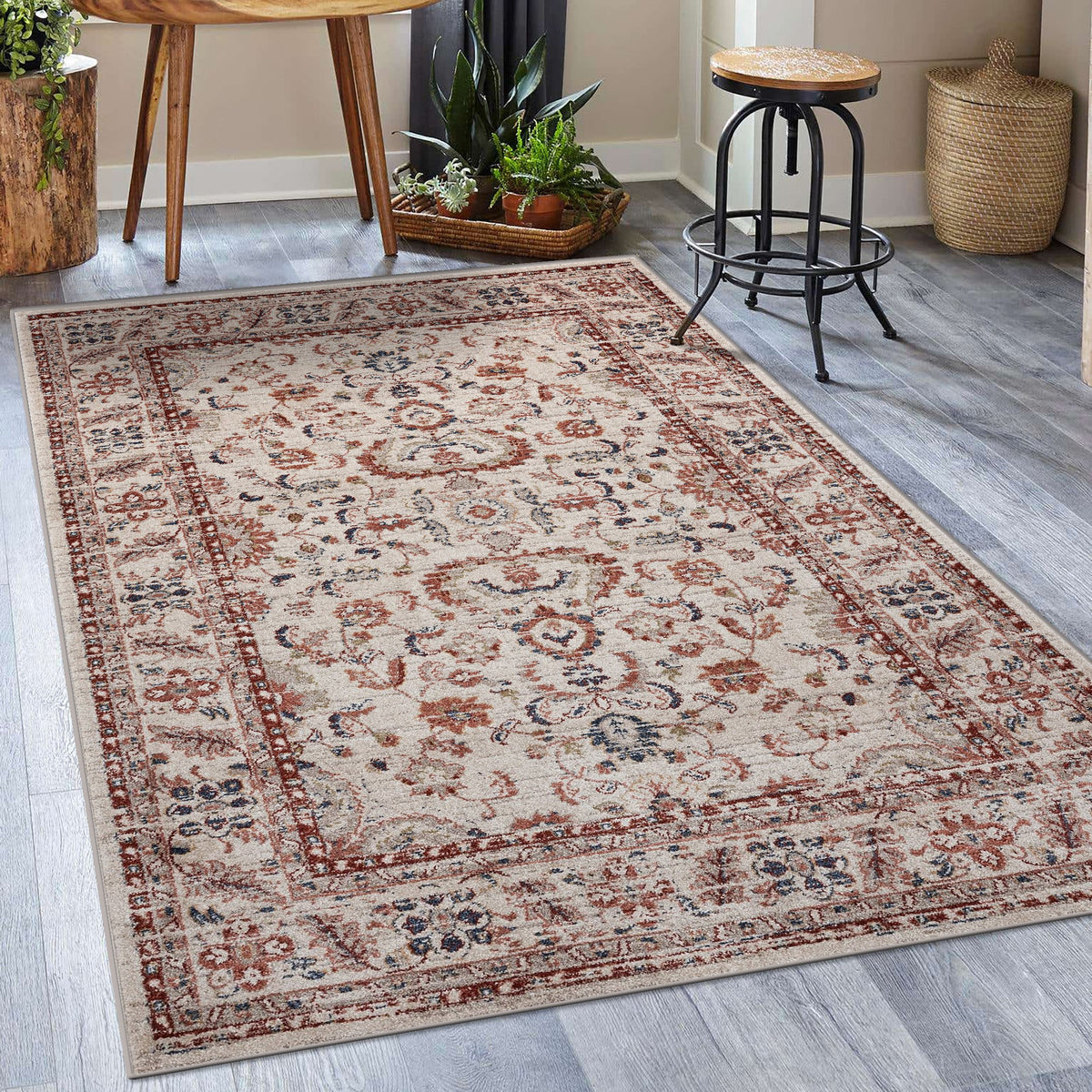 Waterloo 8746 Oriental Area Rug | Luxe Weavers | Cream Oriental Rugs
