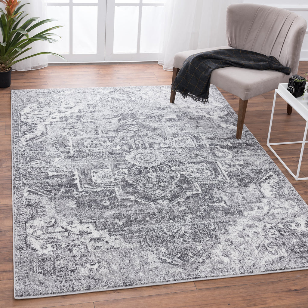 Luxe Weavers Hapstead Collection 5623 Grey Abstract Area Rug - Luxe Weavers